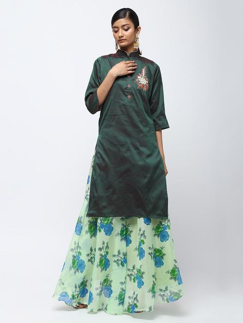 embellished kurta skirt set - 16236059 - Standard Image - 1