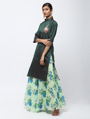 embellished kurta skirt set - 16236059 - Standard Image - 2