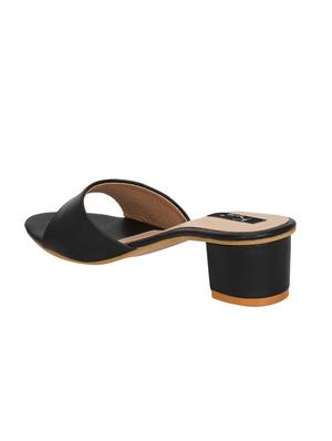 black slip on sandals - 16236183 - Standard Image - 3