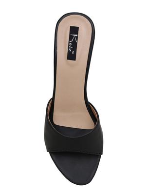 black slip on sandals - 16236183 - Standard Image - 4