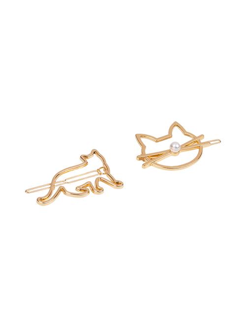 golden peacock set of 2 gold toned hairpin - 16236250 - Standard Image - 1