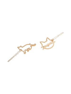 golden peacock set of 2 gold toned hairpin - 16236250 - Standard Image - 3