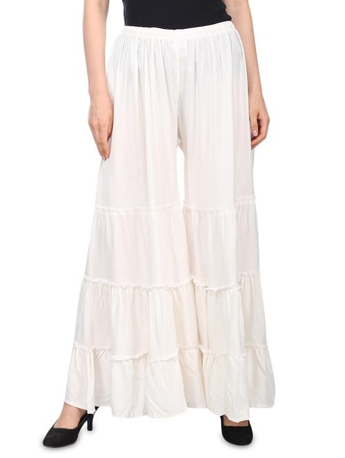 ruffle solid sharara - 16236549 - Standard Image - 1