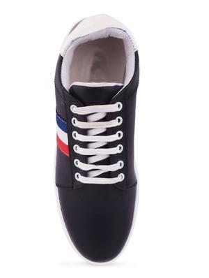 blue leatherette lace up sneakers - 16236625 - Standard Image - 4