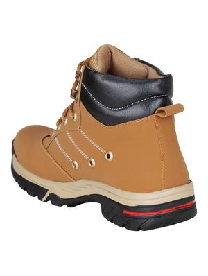brown leatherette low ankle boots - 16236849 - Standard Image - 3