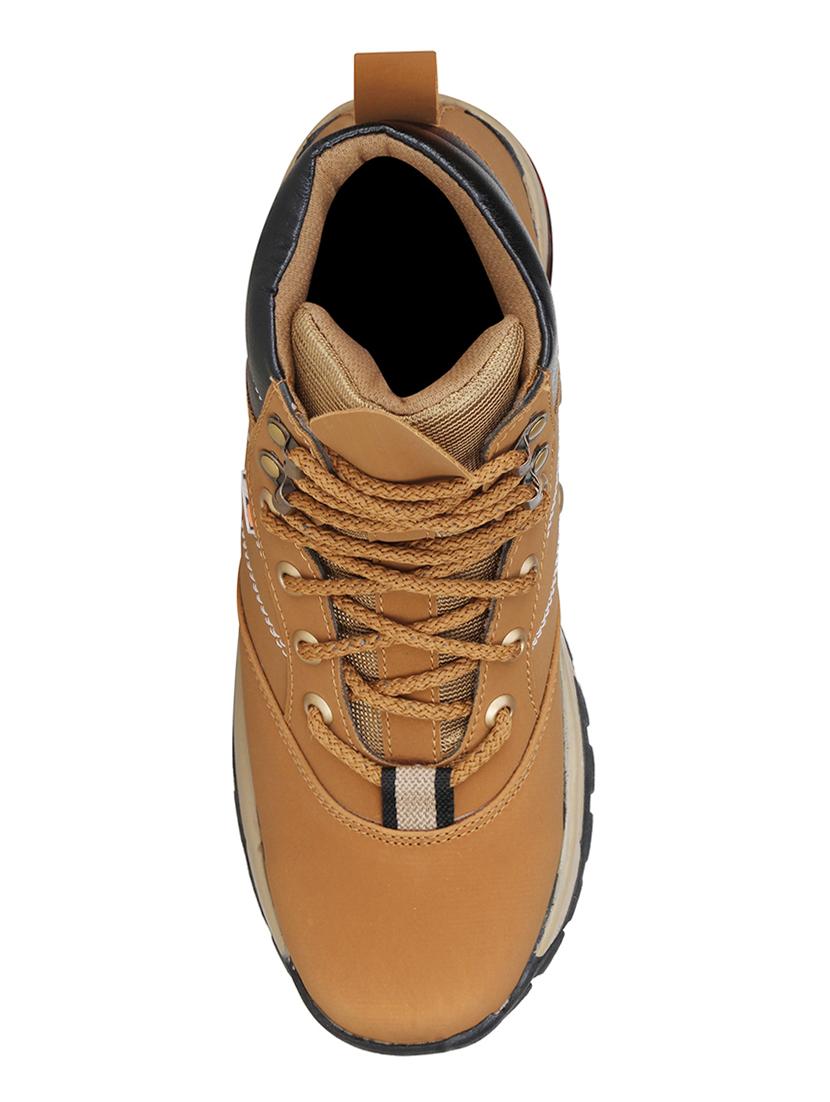 brown leatherette low ankle boots - 16236849 - Zoom Image - 4
