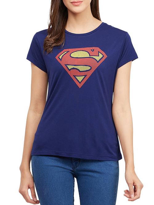 round neck superman print tees - 16237041 - Standard Image - 1
