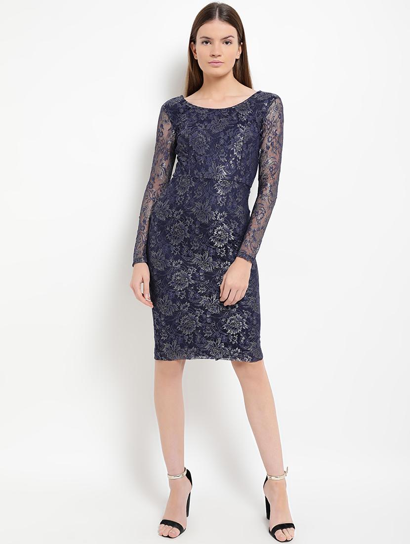 floral laced bodycon dress - 16237257 - Zoom Image - 1