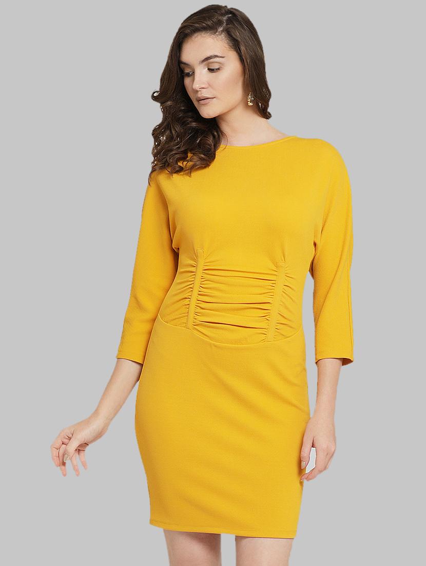 dolman sleeved ruched detail bodycon dress - 16237312 - Zoom Image - 1