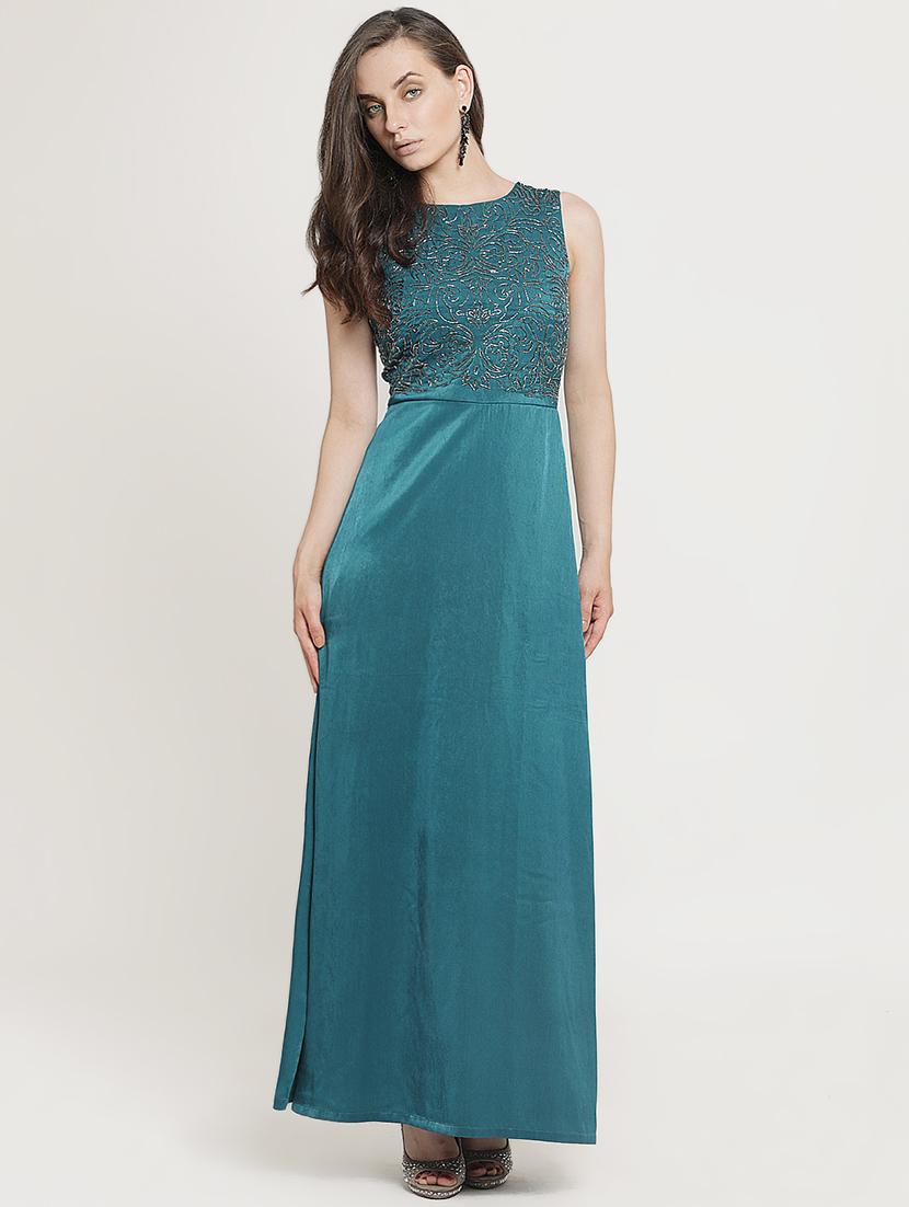 side slit embellished maxi dress - 16237315 - Zoom Image - 1
