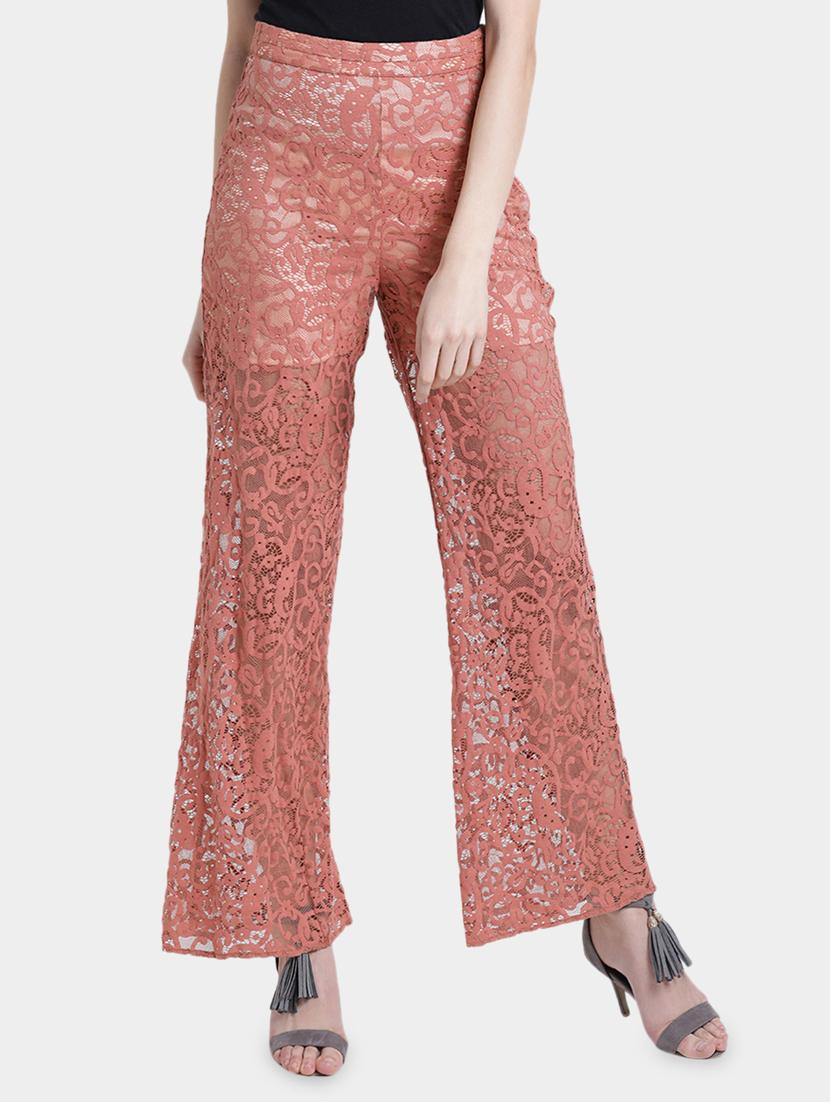 high rise floral laced palazzo - 16237338 - Zoom Image - 1