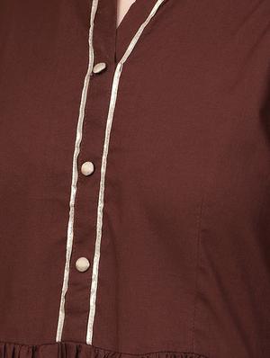 kalamkari flared ethnic dress - 16237393 - Standard Image - 4
