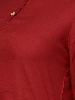 cowl solid button placket kurta - 16237450 - Standard Image - 4