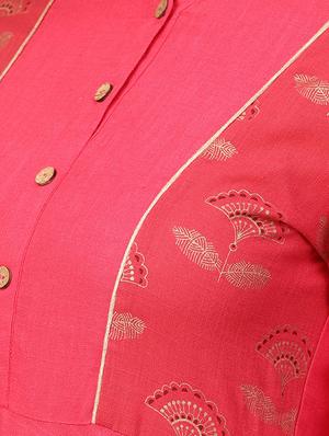 block print asymmetric kurta - 16237452 - Standard Image - 4
