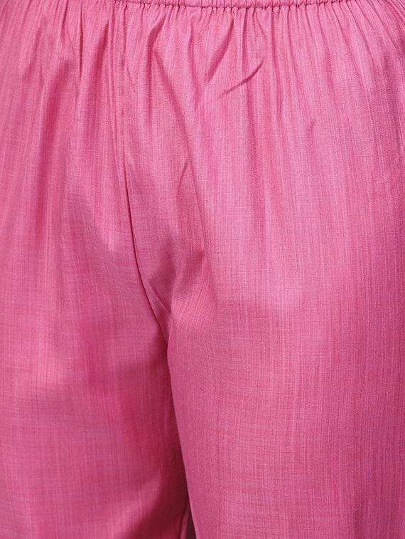 solid kurta with pant & dupatta set - 16237470 - Zoom Image - 5