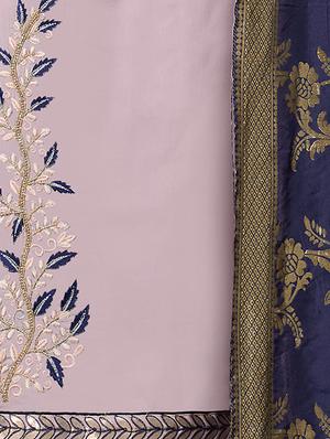 embroidered churidaar unstitched suit - 16237481 - Standard Image - 3