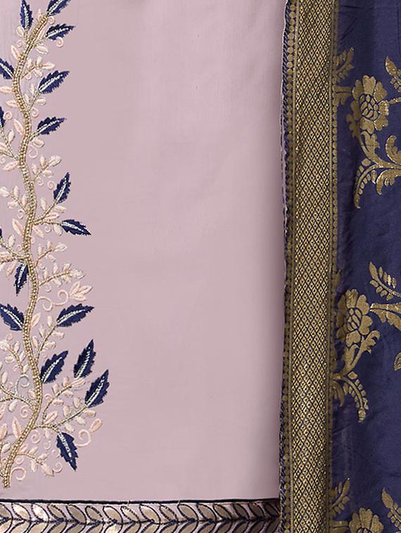 embroidered churidaar unstitched suit - 16237481 - Zoom Image - 3