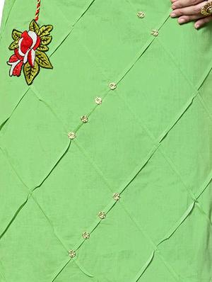 pintucks churidaar unstitched suit - 16237484 - Standard Image - 4