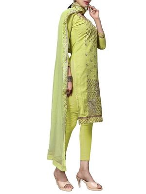 embroidered churidaar suits unstitched suit - 16237486 - Standard Image - 2