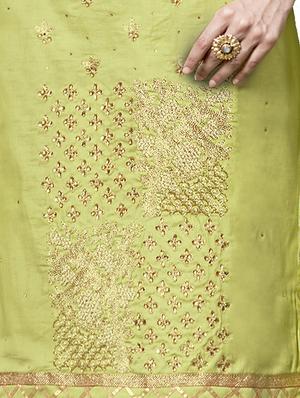 embroidered churidaar suits unstitched suit - 16237486 - Standard Image - 4
