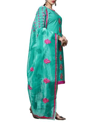 embroidered churidaar suits unstitched suit - 16237488 - Standard Image - 2