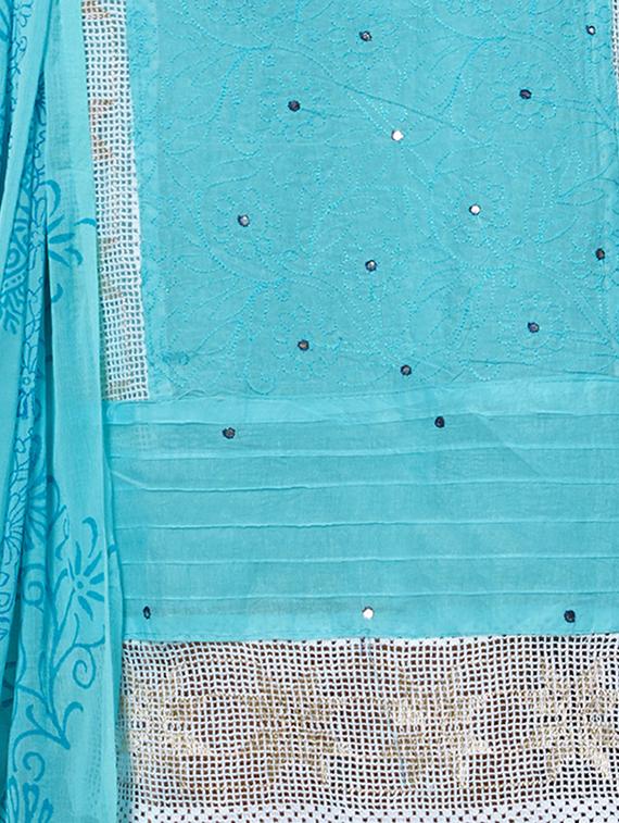 embroidered churidaar suits unstitched suit - 16237491 - Zoom Image - 3
