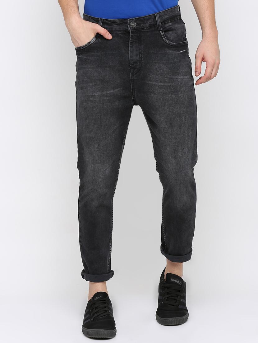 black cotton blend light washed jeans - 16237529 - Zoom Image - 1