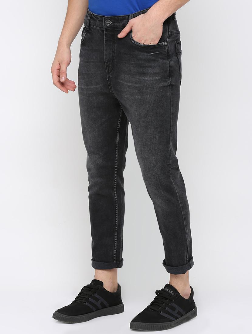 black cotton blend light washed jeans - 16237529 - Zoom Image - 2