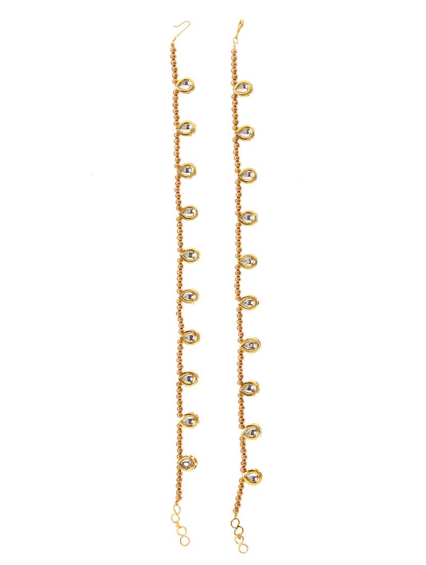 gold metal anklet and payal - 16237829 - Zoom Image - 2