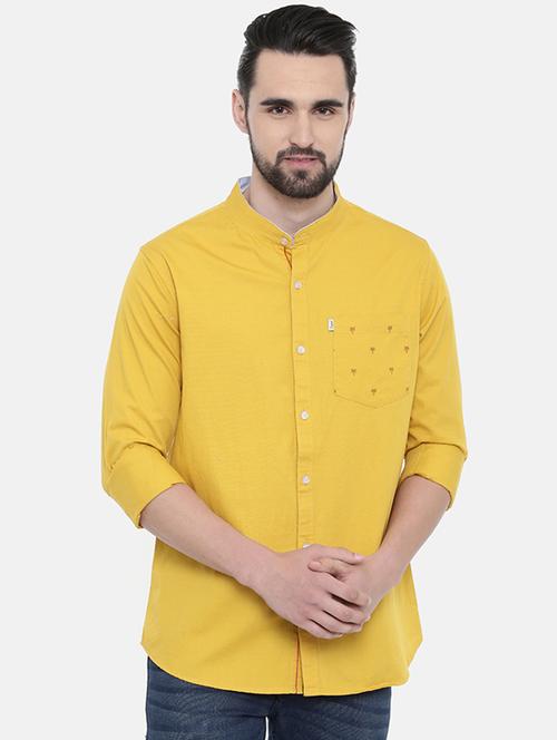 yellow printed casual shirt - 16238385 - Very Small Image - 1