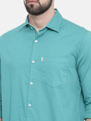 blue solid casual shirt - 16238389 - Standard Image - 5