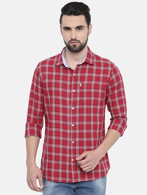 red checkered casual shirt - 16238423 - Very Small Image - 1