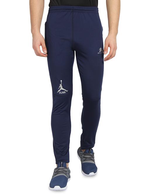 navy blue polyester full length track pant - 16239501 - Standard Image - 1