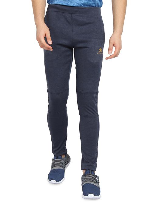 navy blue polyester full length track pant - 16239505 - Standard Image - 1