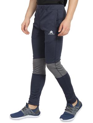 navy blue polyester full length track pant - 16239507 - Standard Image - 2