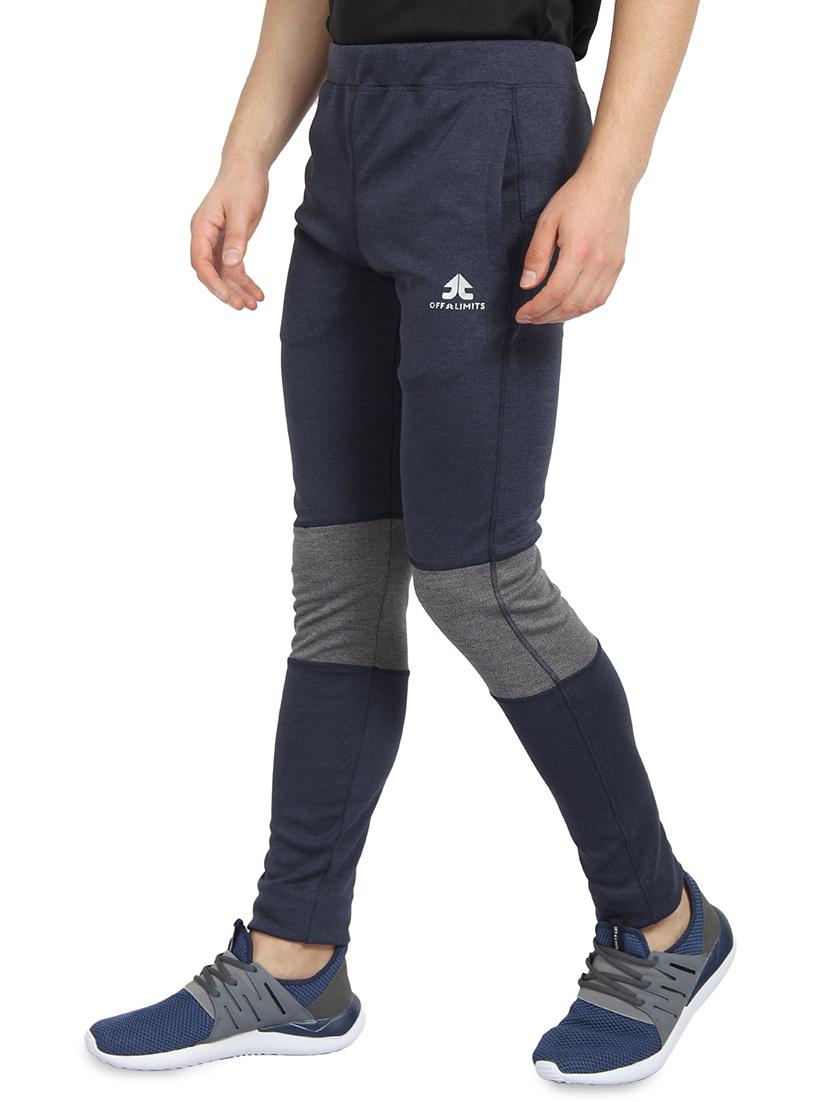 navy blue polyester full length track pant - 16239507 - Zoom Image - 2