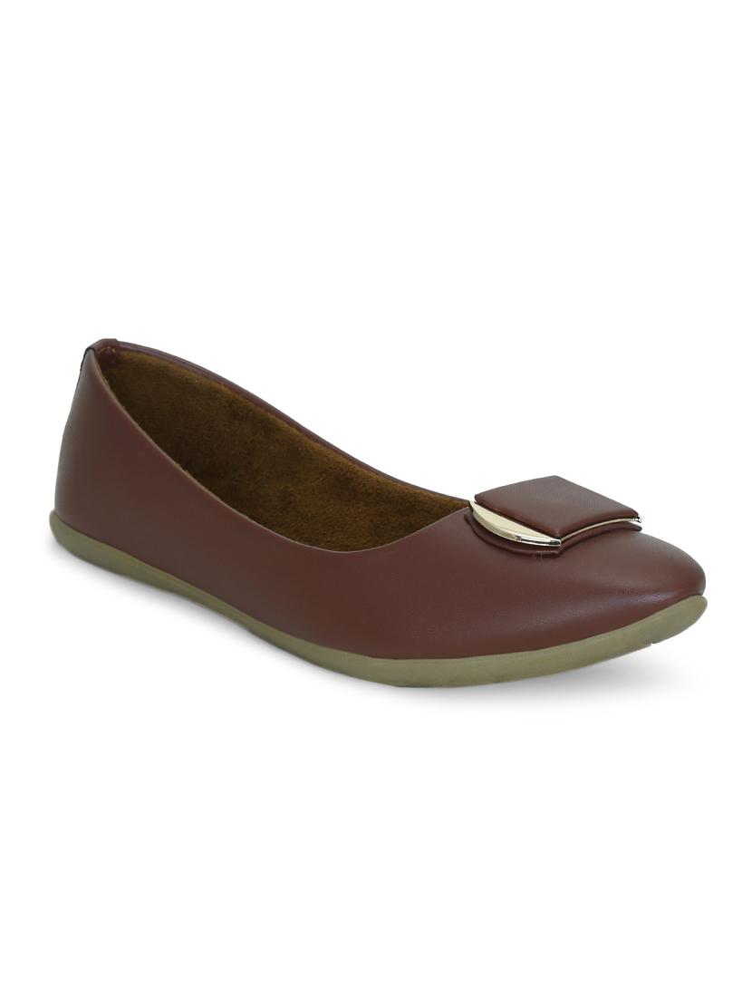 maroon slip on ballerinas - 16239528 - Zoom Image - 1