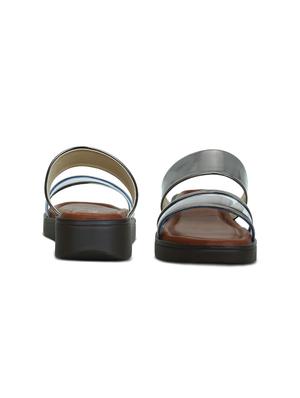 grey flat forms sandals - 16239545 - Standard Image - 3