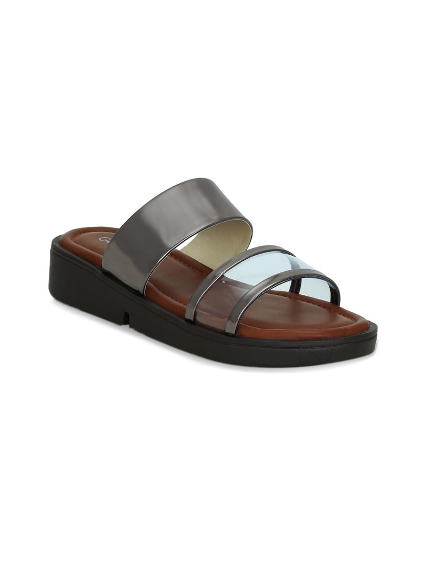 grey flat forms sandals - 16239545 - Zoom Image - 1