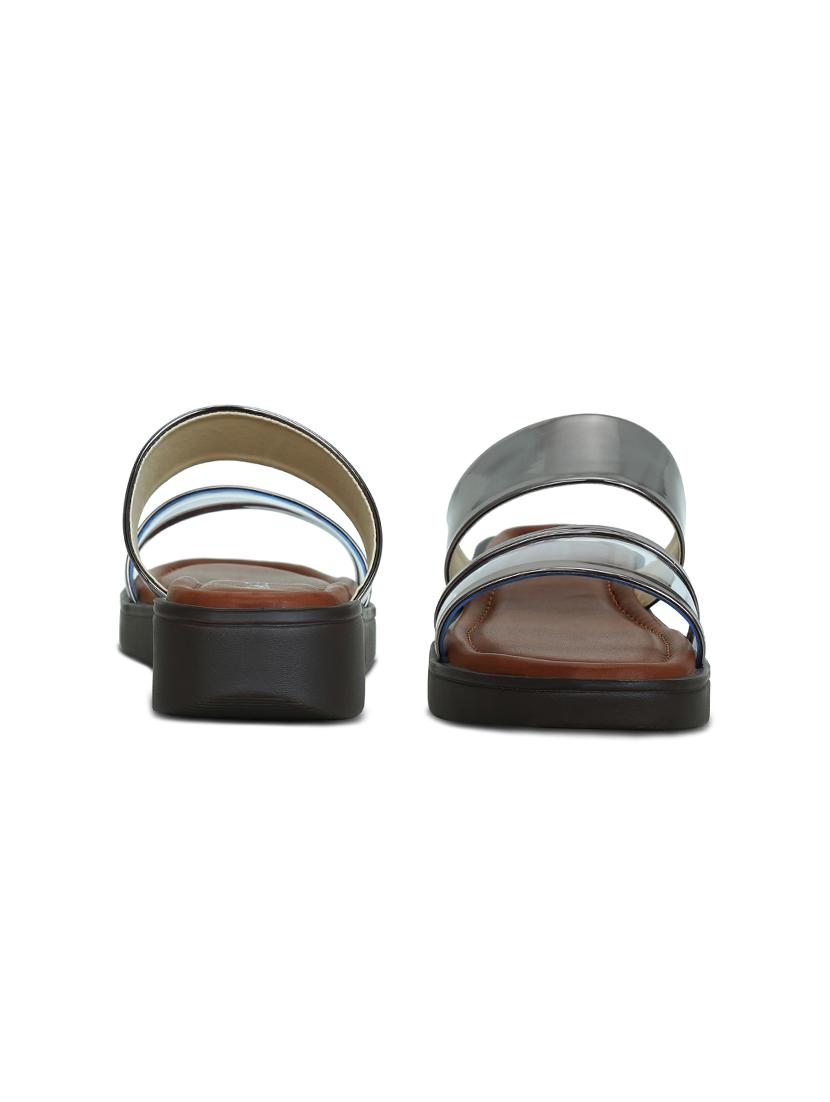 grey flat forms sandals - 16239545 - Zoom Image - 3