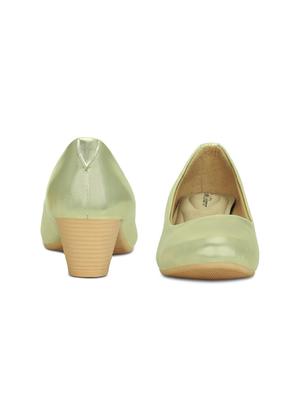gold slip on pumps - 16239548 - Standard Image - 3