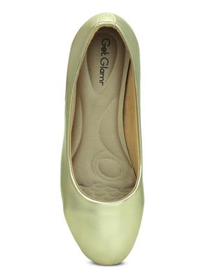 gold slip on pumps - 16239548 - Standard Image - 4