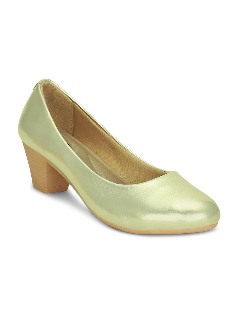 gold slip on pumps - 16239548 - Zoom Image - 1
