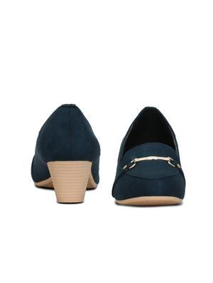 navy slip on pumps - 16239551 - Standard Image - 3