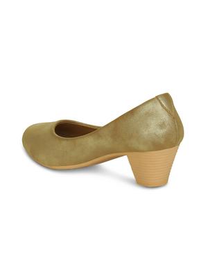 gold slip on pumps - 16239553 - Standard Image - 3