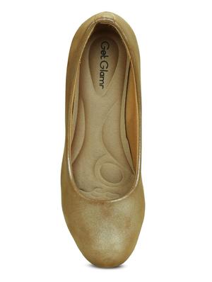 gold slip on pumps - 16239553 - Standard Image - 4