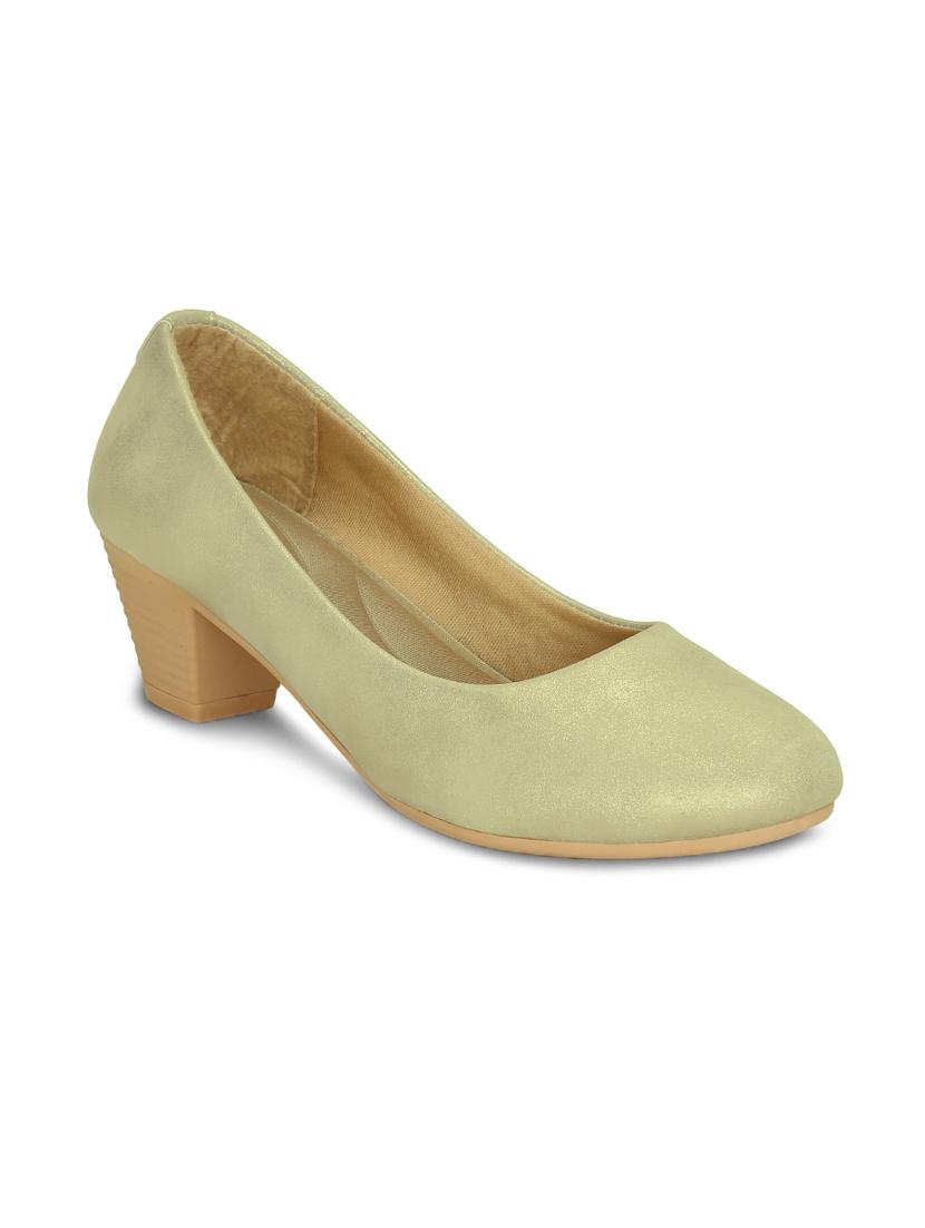 gold slip on pumps - 16239555 - Zoom Image - 1