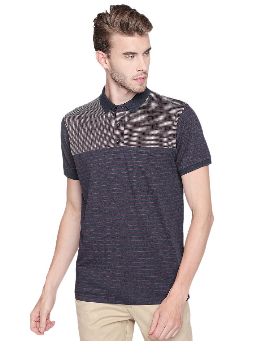 navy blue striped t-shirt - 16239625 - Zoom Image - 1
