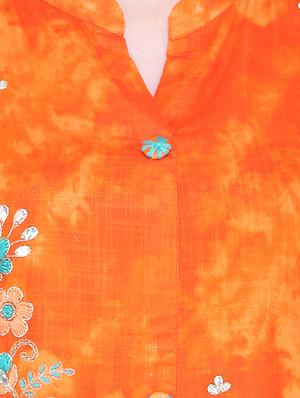 embroidered straight kurta - 16239649 - Standard Image - 4