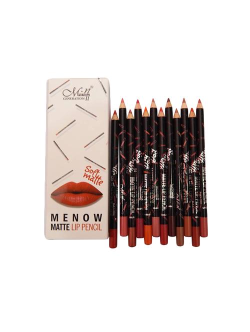 menow pack of 12 soft matte lip pencils - 16239826 - Standard Image - 1
